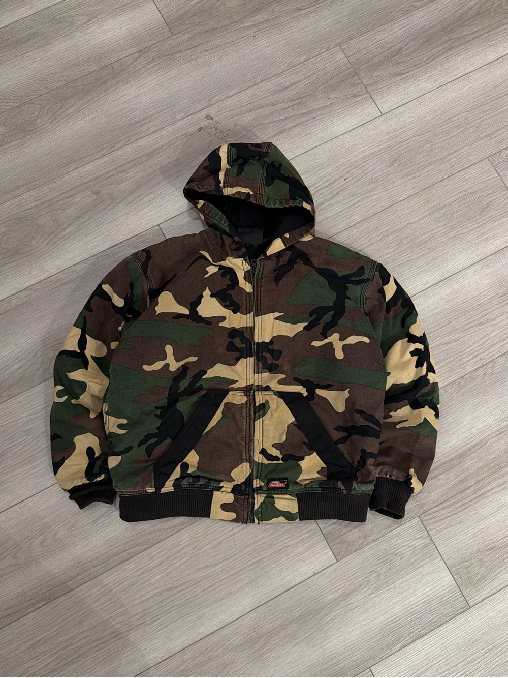 Vintage Kids 90s Dickies Camo Bomber Jacket